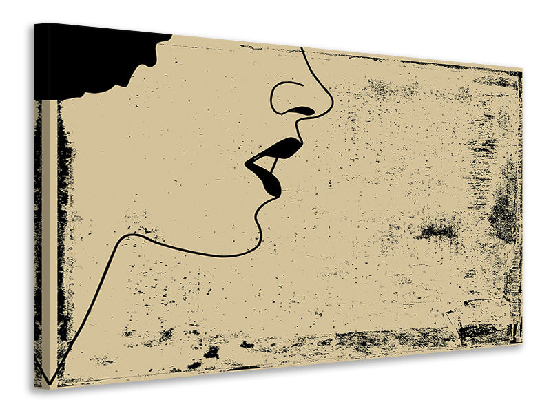 4-piece-canvas-print-woman-portrait-in-grunge-style
