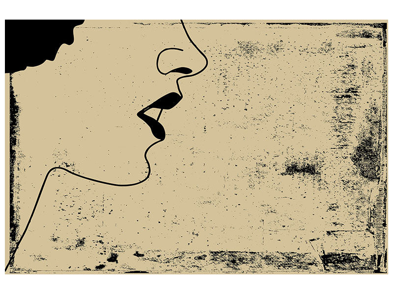 panoramic-canvas-print-woman-portrait-in-grunge-style