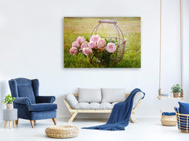 modern-4-piece-canvas-print-a-basket-full-of-roses
