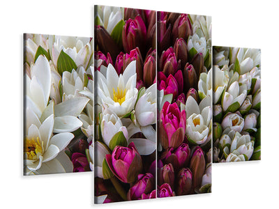 3-piece-canvas-print-a-bouquet-of-water-lilies