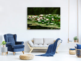 3-piece-canvas-print-a-field-full-of-water-lilies