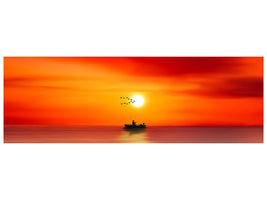 3-piece-canvas-print-a-fisherman-in-the-sunset
