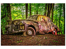 modern-4-piece-canvas-print-abandoned-classic-car