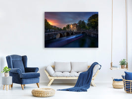 panoramic-canvas-print-amsterdam-sunset