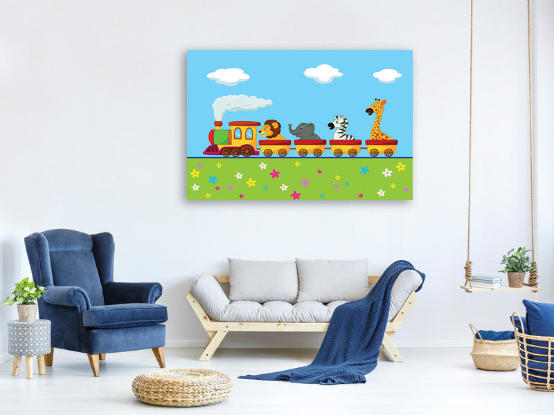 modern-4-piece-canvas-print-animal-train