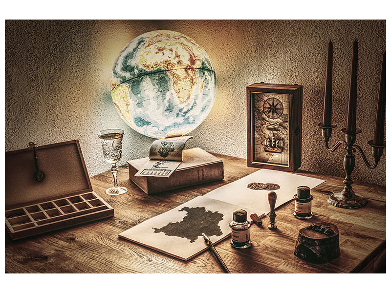 5-piece-canvas-print-antique-desk