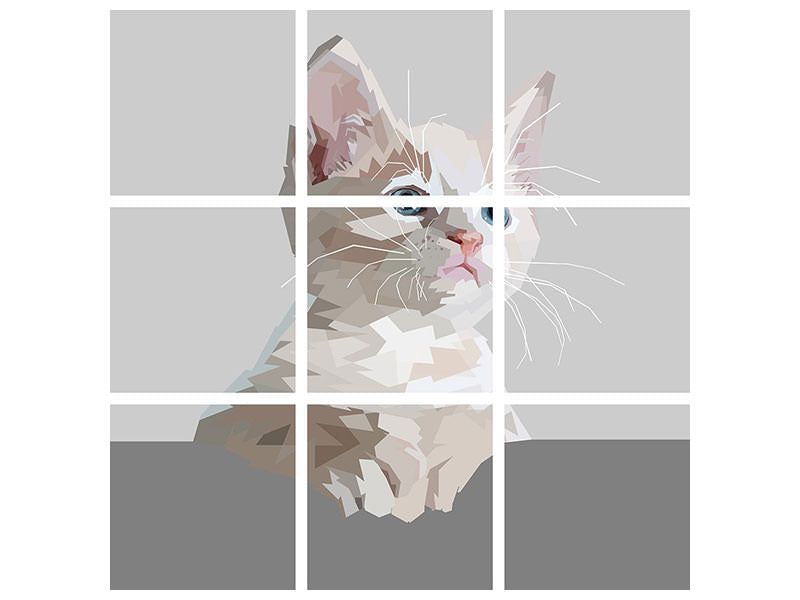 4-piece-canvas-print-artwork-cat