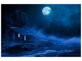 panoramic-canvas-print-at-night-in-the-woods