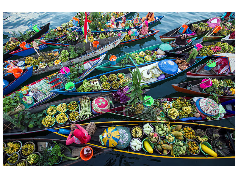 3-piece-canvas-print-banjarmasin-floating-market