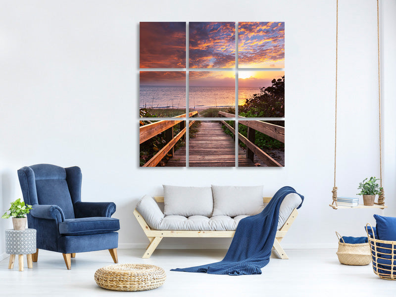 4-piece-canvas-print-beautiful-sunset-i