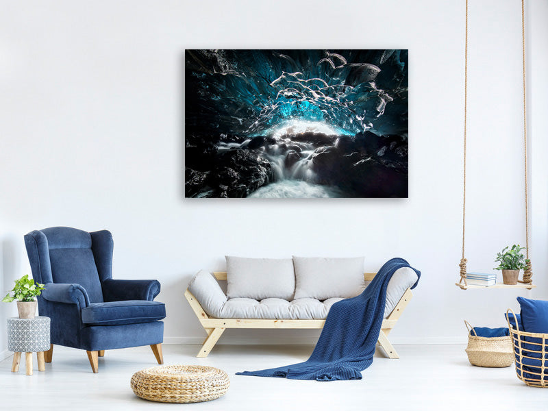modern-3-piece-canvas-print-blue-glacier-cave