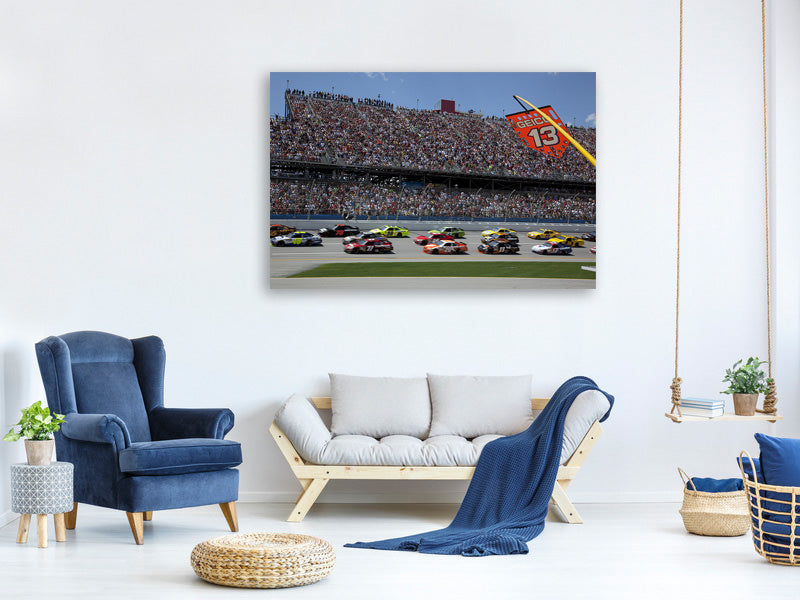 canvas-print-car-racing-in-nascar