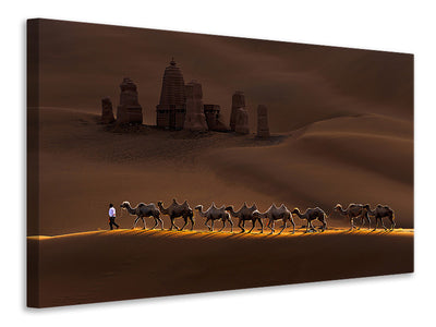 3-piece-canvas-print-castle-and-camels