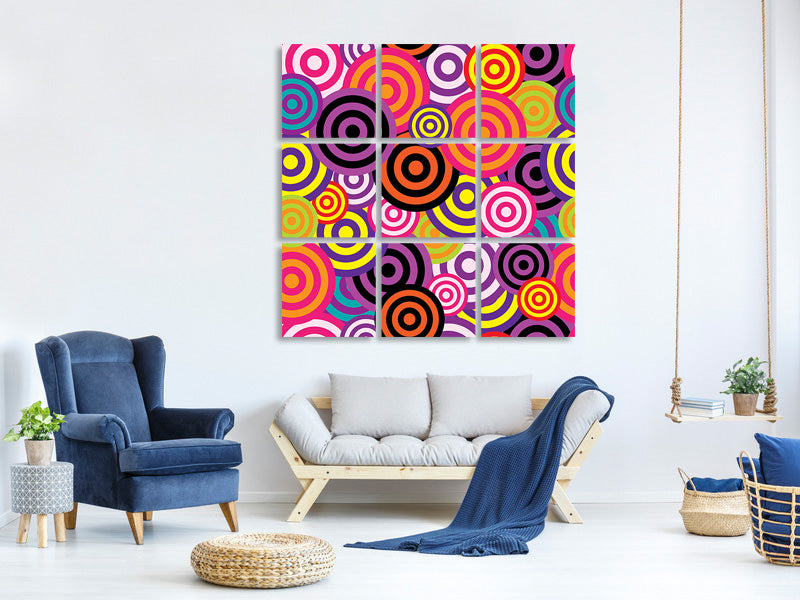canvas-print-colorful-retro-circles