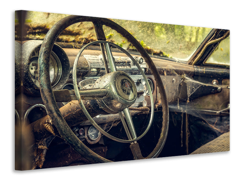 3-piece-canvas-print-disintegrated-vintage-car