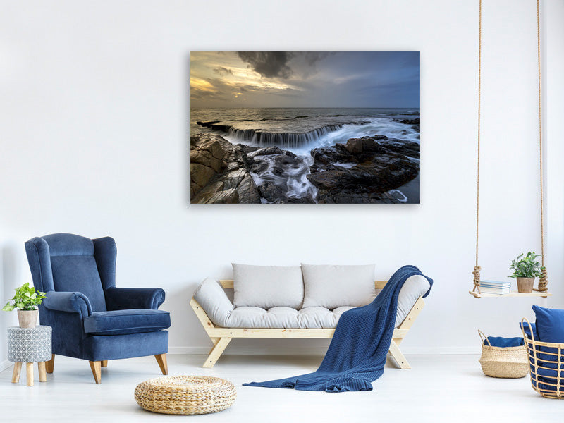 4-piece-canvas-print-evening-mood-at-the-sea