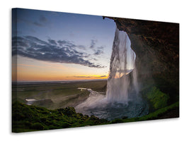 5-piece-canvas-print-evening-mood-at-the-waterfall