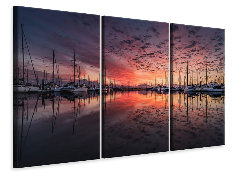 5-piece-canvas-print-evening-mood-in-the-harbor