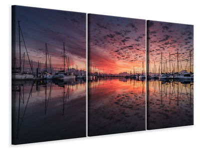 5-piece-canvas-print-evening-mood-in-the-harbor
