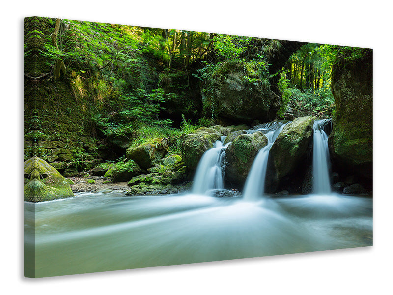 modern-4-piece-canvas-print-falling-water-in-the-wood