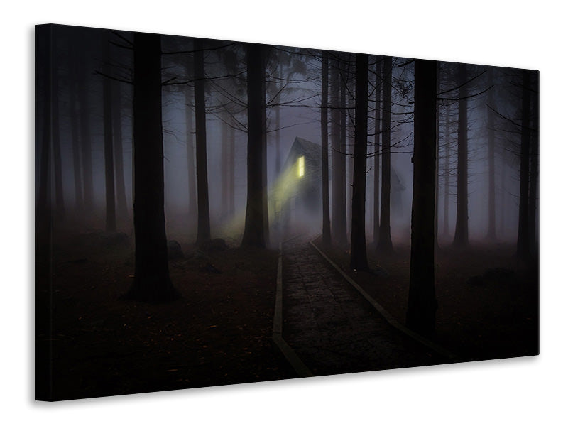 4-piece-canvas-print-fog-in-the-forest