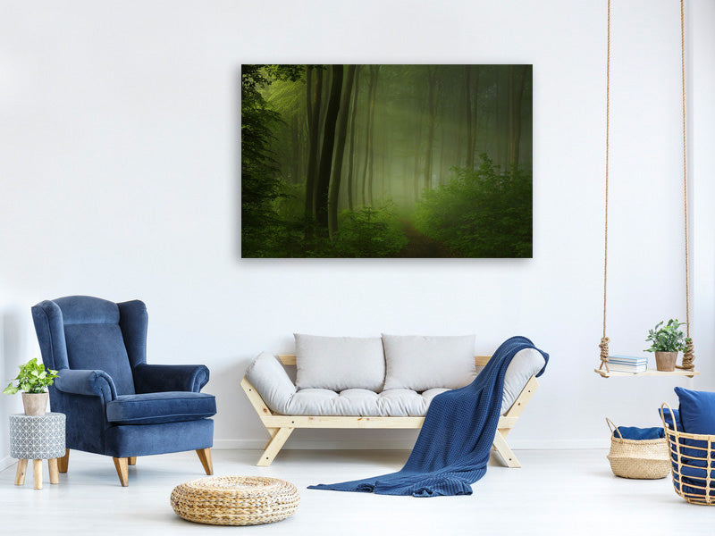 panoramic-3-piece-canvas-print-forest-morning