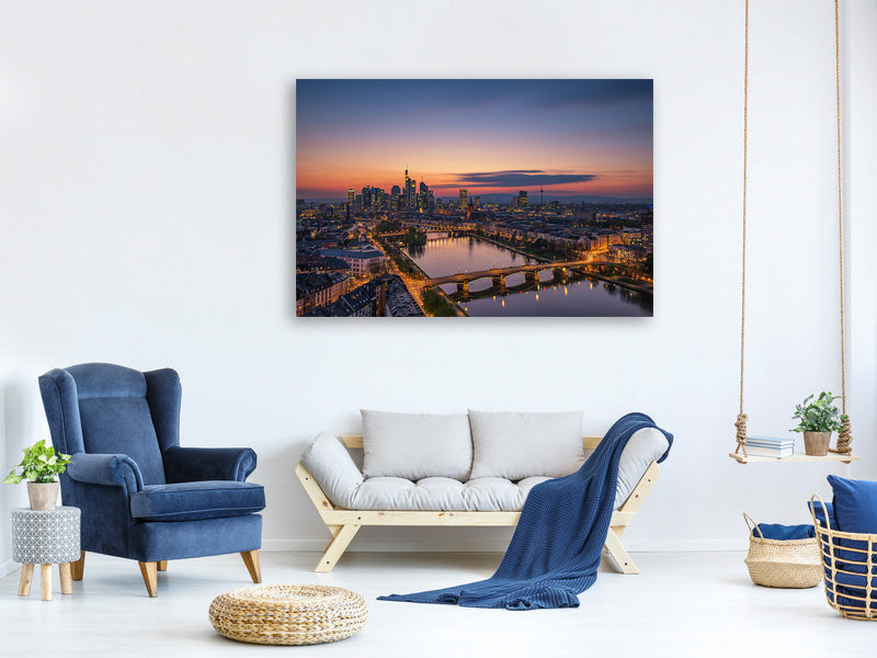 panoramic-3-piece-canvas-print-frankfurt-skyline-at-sunset