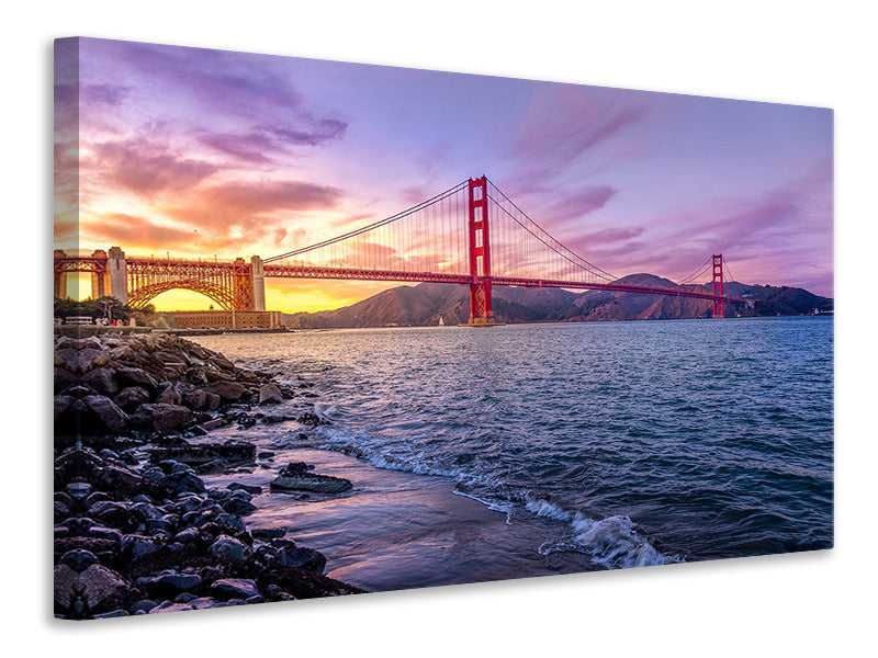 3-piece-canvas-print-golden-gate-in-the-evening