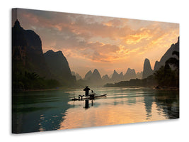 panoramic-3-piece-canvas-print-golden-li-river