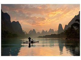 modern-4-piece-canvas-print-golden-li-river