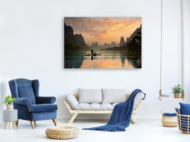 modern-4-piece-canvas-print-golden-li-river