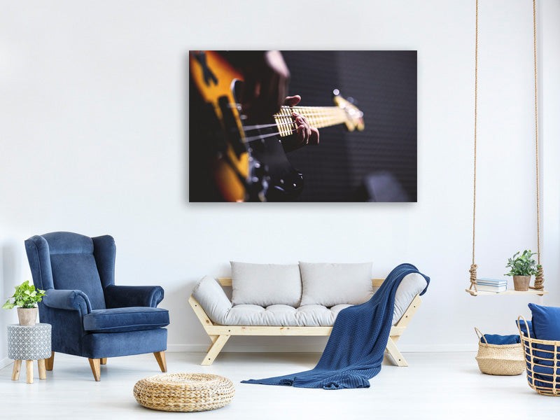 panoramic-3-piece-canvas-print-guitar-player