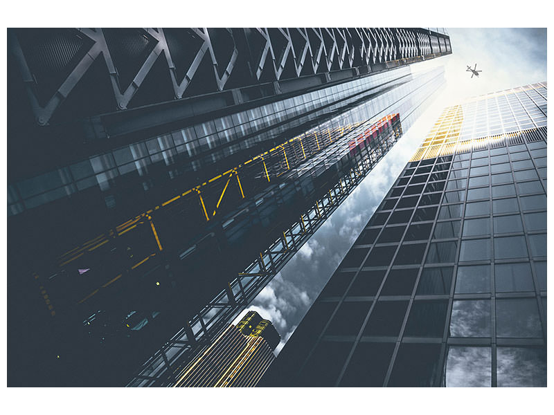 4-piece-canvas-print-helicopter-over-skyscraper