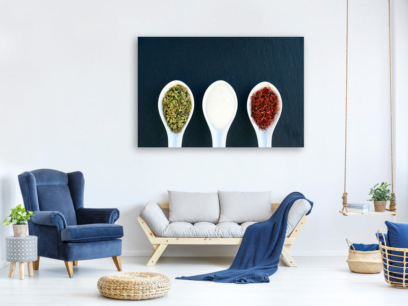 4-piece-canvas-print-italian-spices-in-the-spoon