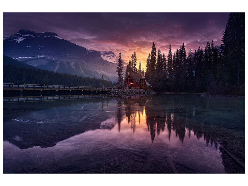 3-piece-canvas-print-lake-house-sunrise