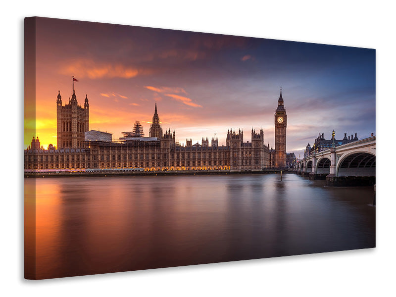 4-piece-canvas-print-london-palace-of-westminster-sunset