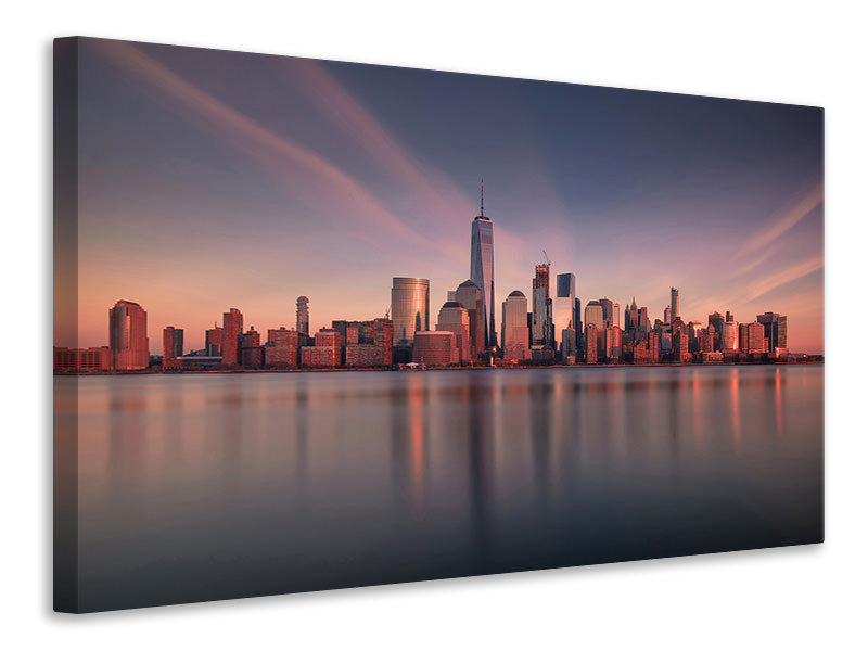 5-piece-canvas-print-lower-manhattan-at-dusk