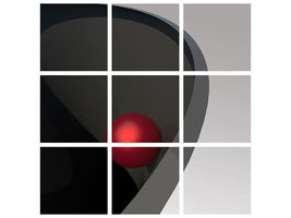 4-piece-canvas-print-metal-ball-in-bowl