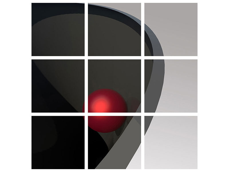 4-piece-canvas-print-metal-ball-in-bowl