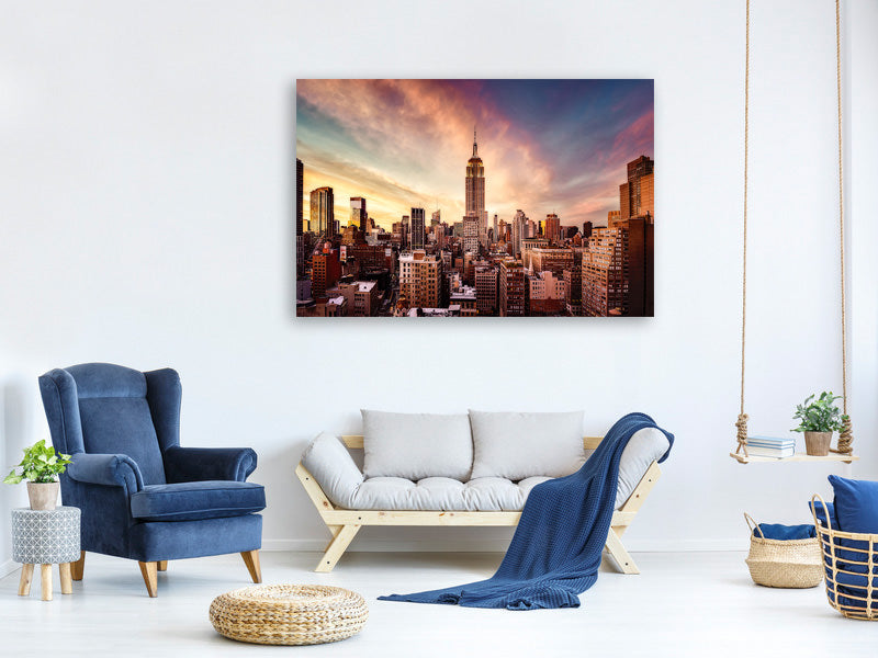 panoramic-3-piece-canvas-print-midtown-sunset
