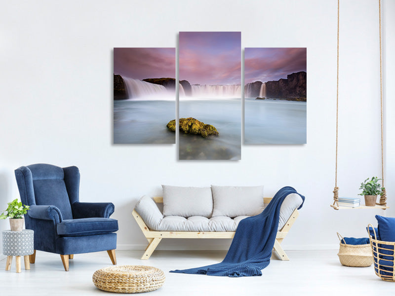 modern-3-piece-canvas-print-godafoss-and-the-moon
