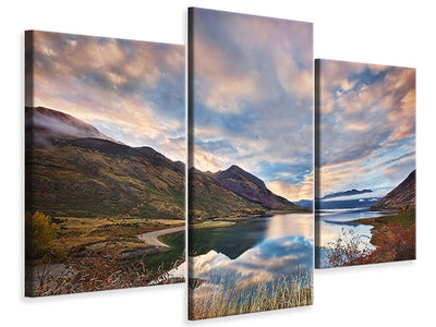 modern-3-piece-canvas-print-morning-delight-at-lake-hawea