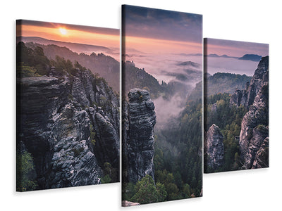 modern-3-piece-canvas-print-sunrise-on-the-rocks