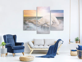 modern-3-piece-canvas-print-the-polar-bear-and-the-sea