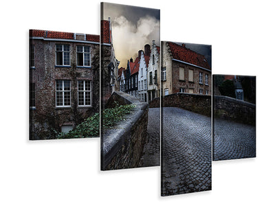 modern-4-piece-canvas-print-an-evening-in-bruges