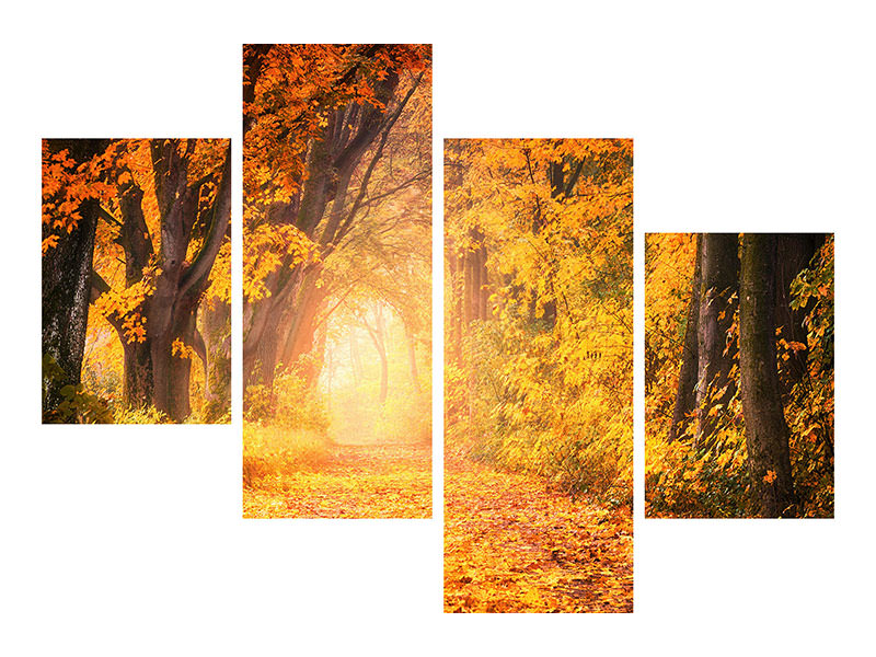 modern-4-piece-canvas-print-colors-magnificent-forest