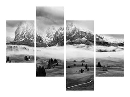 modern-4-piece-canvas-print-foggy-dolomites