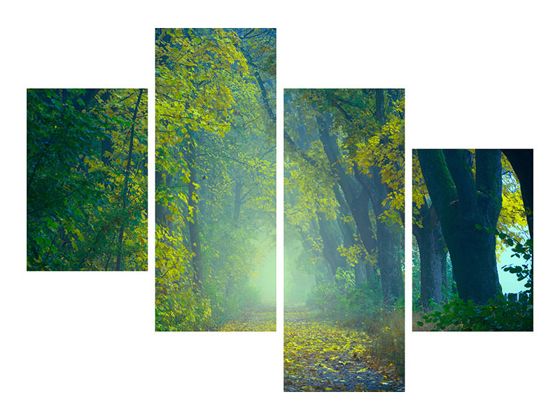 modern-4-piece-canvas-print-green-forest