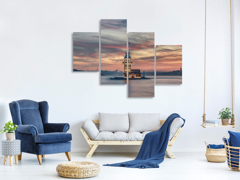 modern-4-piece-canvas-print-maiden-tower
