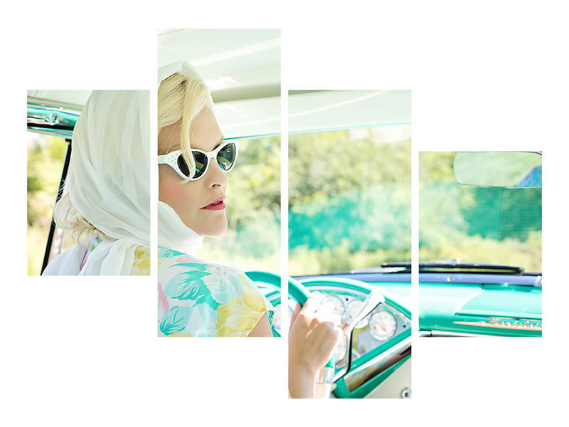 modern-4-piece-canvas-print-retro-lady